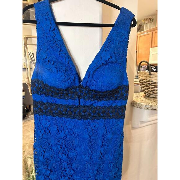 Diane Von Furstenberg Viera Blue Lace Dress Retail $498 10 - Picture 7 of 9